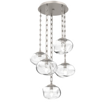 Hammerton CNB0068-05-BS-GC-CH3-L3 - Nova Round 5pc Multi-Pendant with Chain (LED)