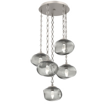 Hammerton CNB0068-05-BS-GS-CH1-L1 - Nova Round 5pc Multi-Pendant Chain (LED)
