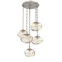 Hammerton CNB0068-05-BS-ZA-CH1-L3 - Nova Round 5pc Multi-Pendant with Chain (LED)