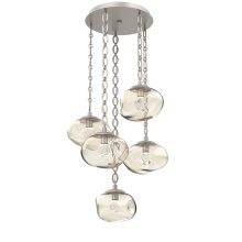 Hammerton CNB0068-05-BS-ZA-CH2-L3 - Nova Round 5pc Multi-Pendant with Chain (LED)