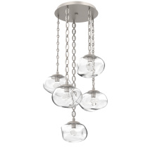 Hammerton CNB0068-05-BS-ZC-CH2-L3 - Nova Round 5pc Multi-Pendant with Chain (LED)