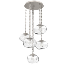 Hammerton CNB0068-05-BS-ZC-CH3-L1 - Nova Round 5pc Multi-Pendant with Chain (LED)