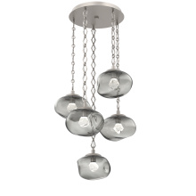 Hammerton CNB0068-05-BS-ZS-CH1-L3 - Nova Round 5pc Multi-Pendant with Chain (LED)