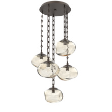 Hammerton CNB0068-05-FB-FA-CH3-L3 - Nova Round 5pc Multi-Pendant with Chain (LED)