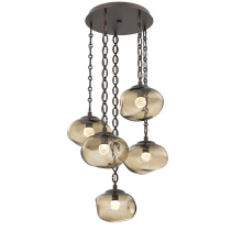 Hammerton CNB0068-05-FB-FB-CH2-L1 - Nova Round 5pc Multi-Pendant with Chain (LED)