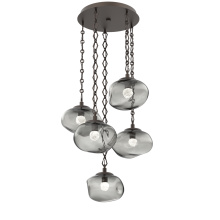 Hammerton CNB0068-05-FB-FS-CH1-L1 - Nova Round 5pc Multi-Pendant with Chain (LED)