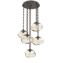 Hammerton CNB0068-05-FB-ZA-CH2-L3 - Nova Round 5pc Multi-Pendant with Chain (LED)