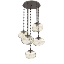 Hammerton CNB0068-05-FB-ZA-CH3-L3 - Nova Round 5pc Multi-Pendant with Chain (LED)