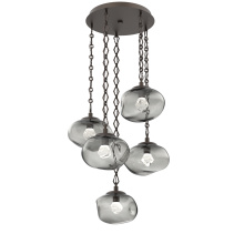 Hammerton CNB0068-05-FB-ZS-CH1-L1 - Nova Round 5pc Multi-Pendant with Chain (LED)