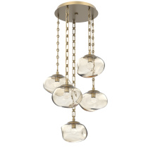 Hammerton CNB0068-05-GB-FA-CH3-L3 - Nova Round 5pc Multi-Pendant Chain (LED)