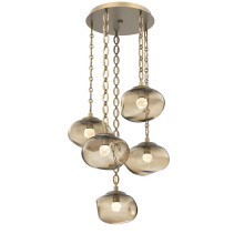Hammerton CNB0068-05-GB-FB-CH2-L1 - Nova Round 5pc Multi-Pendant with Chain (LED)