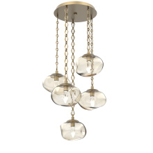 Hammerton CNB0068-05-GB-GA-CH1-L1 - Nova Round 5pc Multi-Pendant with Chain (LED)