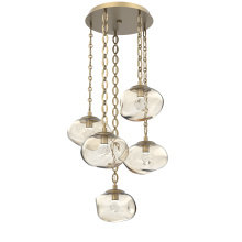 Hammerton CNB0068-05-GB-ZA-CH2-L3 - Nova Round 5pc Multi-Pendant with Chain (LED)