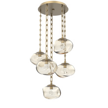 Hammerton CNB0068-05-GB-ZA-CH3-L1 - Nova Round 5pc Multi-Pendant Chain (LED)