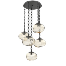 Hammerton CNB0068-05-MB-FA-CH2-L1 - Nova Round 5pc Multi-Pendant with Chain (LED)
