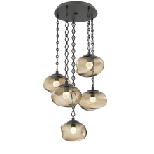 Hammerton CNB0068-05-MB-FB-CH1-L1 - Nova Round 5pc Multi-Pendant Chain (LED)