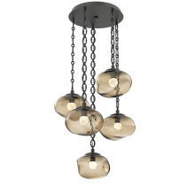 Hammerton CNB0068-05-MB-FB-CH2-L1 - Nova Round 5pc Multi-Pendant with Chain (LED)