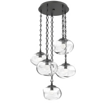 Hammerton CNB0068-05-MB-FC-CH1-L3 - Nova Round 5pc Multi-Pendant with Chain (LED)