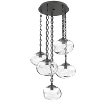 Hammerton CNB0068-05-MB-FC-CH2-L3 - Nova Round 5pc Multi-Pendant with Chain (LED)