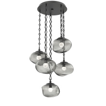 Hammerton CNB0068-05-MB-FS-CH1-L1 - Nova Round 5pc Multi-Pendant with Chain (LED)