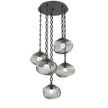 Hammerton CNB0068-05-MB-FS-CH2-L3 - Nova Round 5pc Multi-Pendant with Chain (LED)