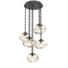 Hammerton CNB0068-05-MB-GA-CH2-L3 - Nova Round 5pc Multi-Pendant with Chain (LED)