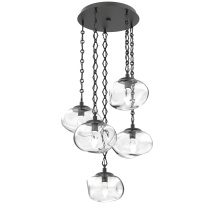 Hammerton CNB0068-05-MB-GC-CH1-L1 - Nova Round 5pc Multi-Pendant with Chain (LED)