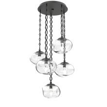 Hammerton CNB0068-05-MB-GC-CH2-L3 - Nova Round 5pc Multi-Pendant with Chain (LED)