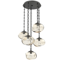 Hammerton CNB0068-05-MB-ZA-CH1-L3 - Nova Round 5pc Multi-Pendant with Chain (LED)