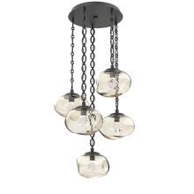 Hammerton CNB0068-05-MB-ZA-CH2-L3 - Nova Round 5pc Multi-Pendant with Chain (LED)