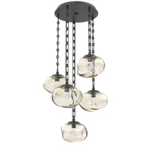 Hammerton CNB0068-05-MB-ZA-CH3-L3 - Nova Round 5pc Multi-Pendant Chain (LED)