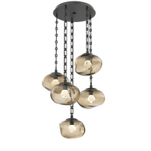 Hammerton CNB0068-05-MB-ZB-CH3-L1 - Nova Round 5pc Multi-Pendant Chain (LED)