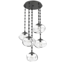 Hammerton CNB0068-05-MB-ZC-CH3-L3 - Nova Round 5pc Multi-Pendant Chain (LED)