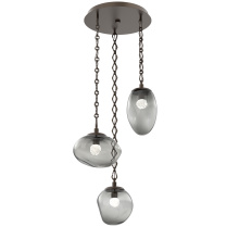 Hammerton CNB0069-03-FB-FS-CH1-L1 - Cosmos Round 3pc Multi-Pendant Chain (LED)