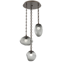 Hammerton CNB0069-03-FB-FS-CH2-L1 - Cosmos Round 3pc Multi-Pendant Chain (LED)