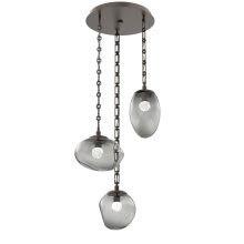 Hammerton CNB0069-03-FB-FS-CH3-L3 - Cosmos Round 3pc Multi-Pendant Chain (LED)