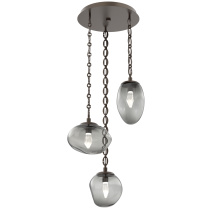 Hammerton CNB0069-03-FB-GS-CH2-L3 - Cosmos Round 3pc Multi-Pendant Chain (LED)