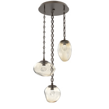 Hammerton CNB0069-03-FB-ZA-CH2-L3 - Cosmos Round 3pc Multi-Pendant Chain (LED)