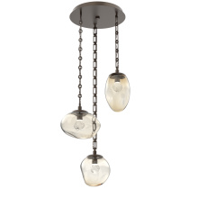 Hammerton CNB0069-03-FB-ZA-CH3-L3 - Cosmos Round 3pc Multi-Pendant Chain (LED)