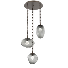 Hammerton CNB0069-03-FB-ZS-CH3-L3 - Cosmos Round 3pc Multi-Pendant Chain (LED)
