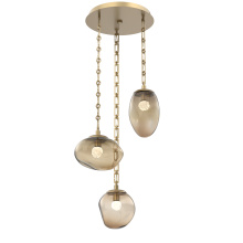 Hammerton CNB0069-03-GB-FB-CH3-L3 - Cosmos Round 3pc Multi-Pendant Chain (LED)