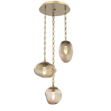 Hammerton CNB0069-03-GB-GB-CH1-L3 - Cosmos Round 3pc Multi-Pendant Chain (LED)