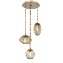 Hammerton CNB0069-03-GB-GB-CH3-L3 - Cosmos Round 3pc Multi-Pendant Chain (LED)