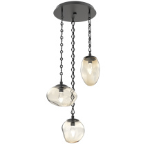 Hammerton CNB0069-03-MB-GA-CH1-L3 - Cosmos Round 3pc Multi-Pendant Chain (LED)