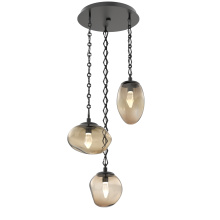 Hammerton CNB0069-03-MB-GB-CH1-L3 - Cosmos Round 3pc Multi-Pendant Chain (LED)
