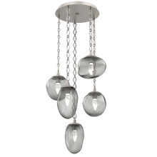 Hammerton CNB0069-05-BS-GS-CH1-L1 - Cosmos Round 5pc Multi-Pendant Chain (LED)