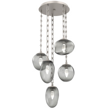Hammerton CNB0069-05-BS-GS-CH3-L1 - Cosmos Round 5pc Multi-Pendant Chain (LED)
