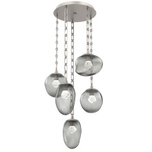 Hammerton CNB0069-05-BS-ZS-CH3-L1 - Cosmos Round 5pc Multi-Pendant Chain (LED)