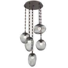 Hammerton CNB0069-05-FB-FS-CH3-L1 - Cosmos Round 5pc Multi-Pendant Chain (LED)