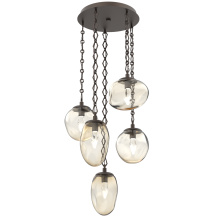 Hammerton CNB0069-05-FB-GA-CH1-L1 - Cosmos Round 5pc Multi-Pendant Chain (LED)